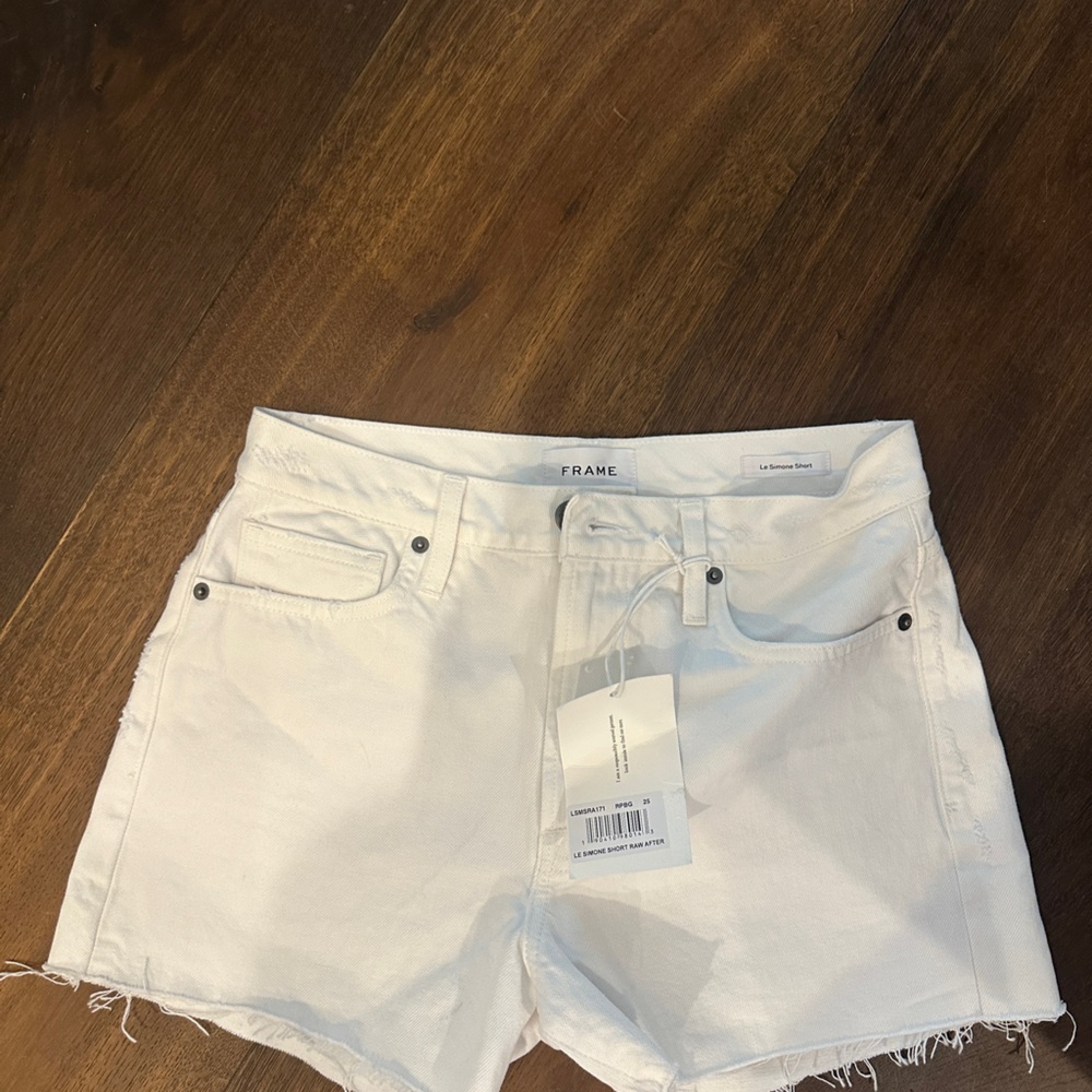 Frame Denim White Women's Shorts
